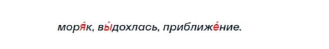 Ударение в разных частях слова