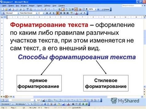 Форматирование текста и шрифтов в реферате