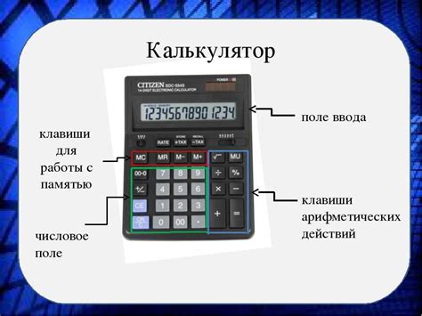 Функциональные возможности калькулятора