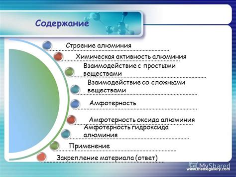 Химическое закрепление алюминия