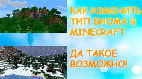 Шаги по изменению биома в Minecraft