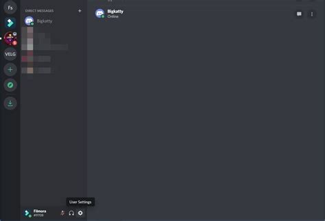 Шаг 1: Откройте Discord и зайдите в настройки