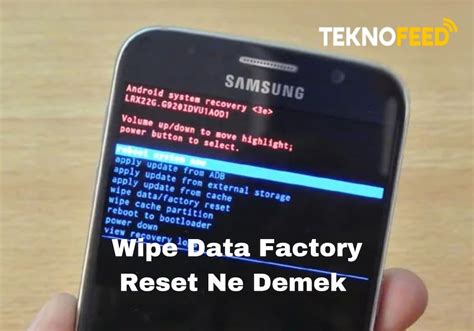 Шаг 3: Выбор опции "wipe data/factory reset"