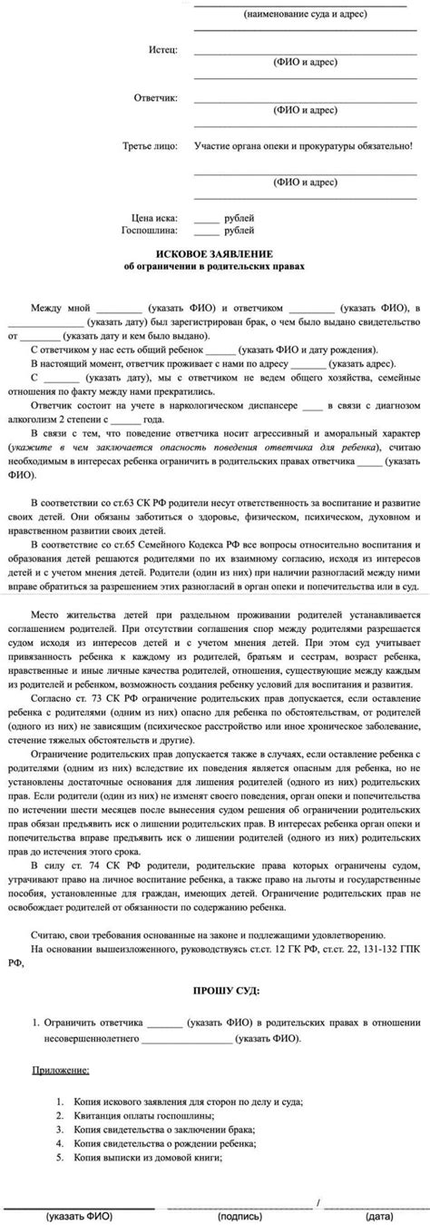 Шаг 3. Составление соглашения об установлении исключительно родительских прав и обязанностей