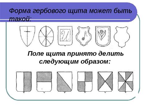 Элементы гербового щита